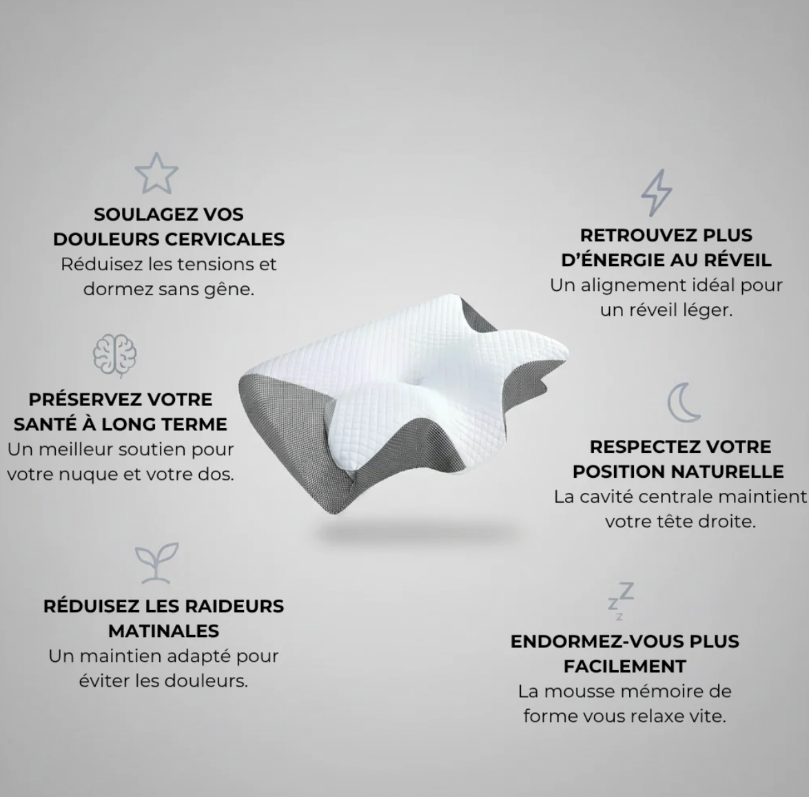 Oreiller Cervical Ergonomique